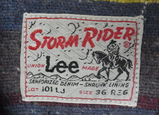 古着 Lee Storm Rider ストームライダー (70年代刺繍タグ最後) Gジャン/デニムジャケット 大阪 店舗
