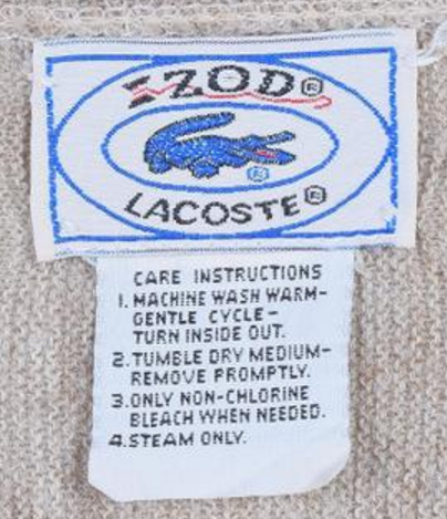 IZOD LACOSTE（アイゾッド ラコステ）タグで見る年代判別 | ヴィンテージの知識をまとめて伝えるブログ